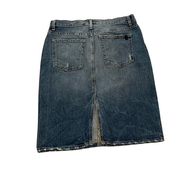 VTG J.Crew Denim/Jean Medium Wash/Rinse Slightly Distressed Pencil Skirt, 28 - Picture 3 of 12